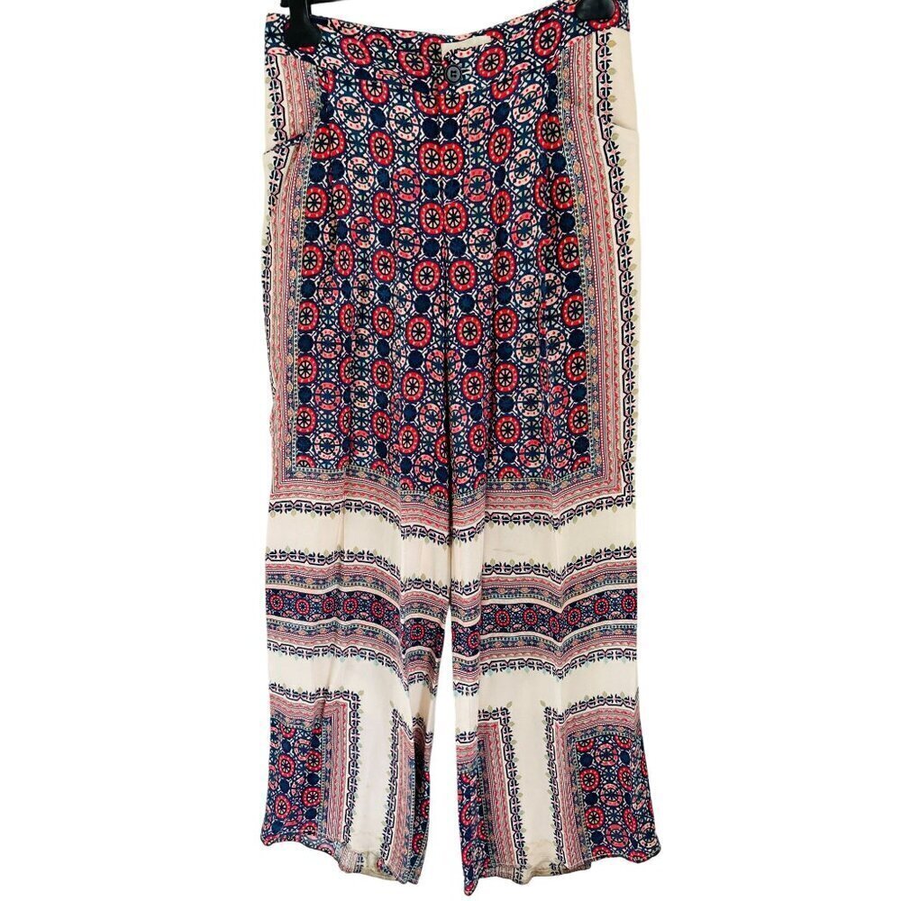 ELEVENSES High Waist Geo Print Wide Leg Pants Size 4
